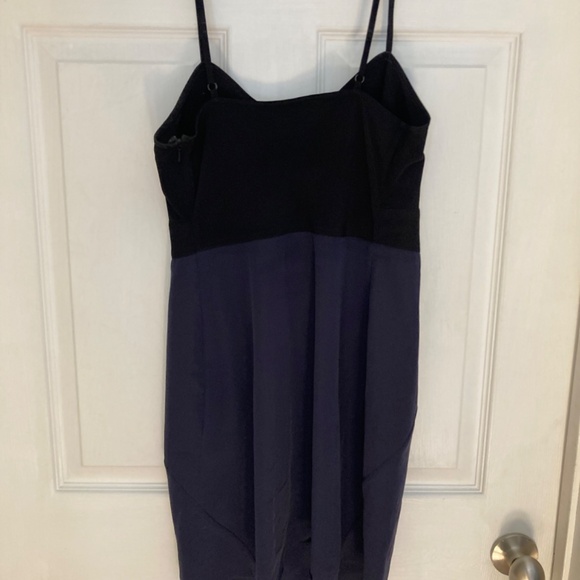 All Saints Block Slip Dress Fitted Blue and Black Size US 6 - Picture 3 of 6